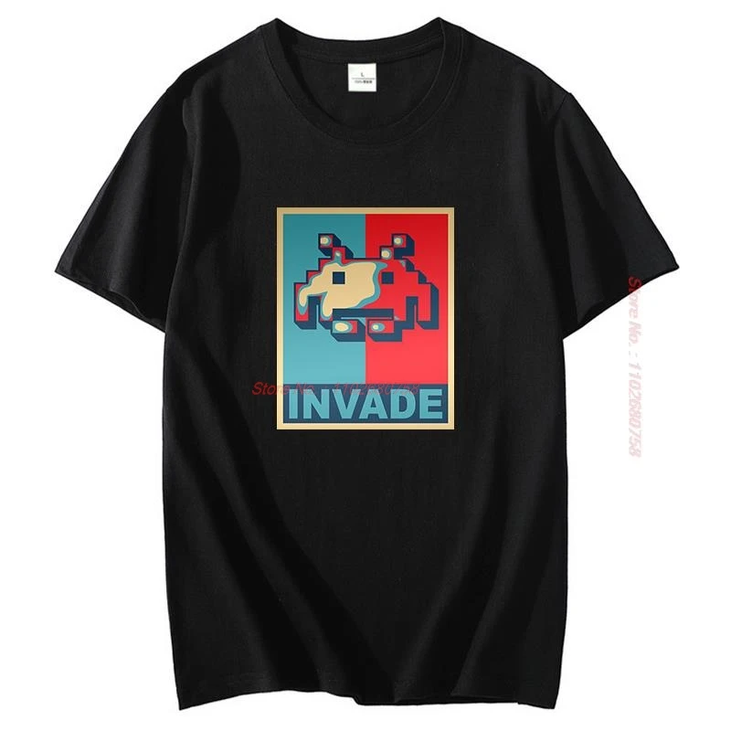 Хлопковая футболка Pixel Alien космические заброды аркадные шутеры игровые