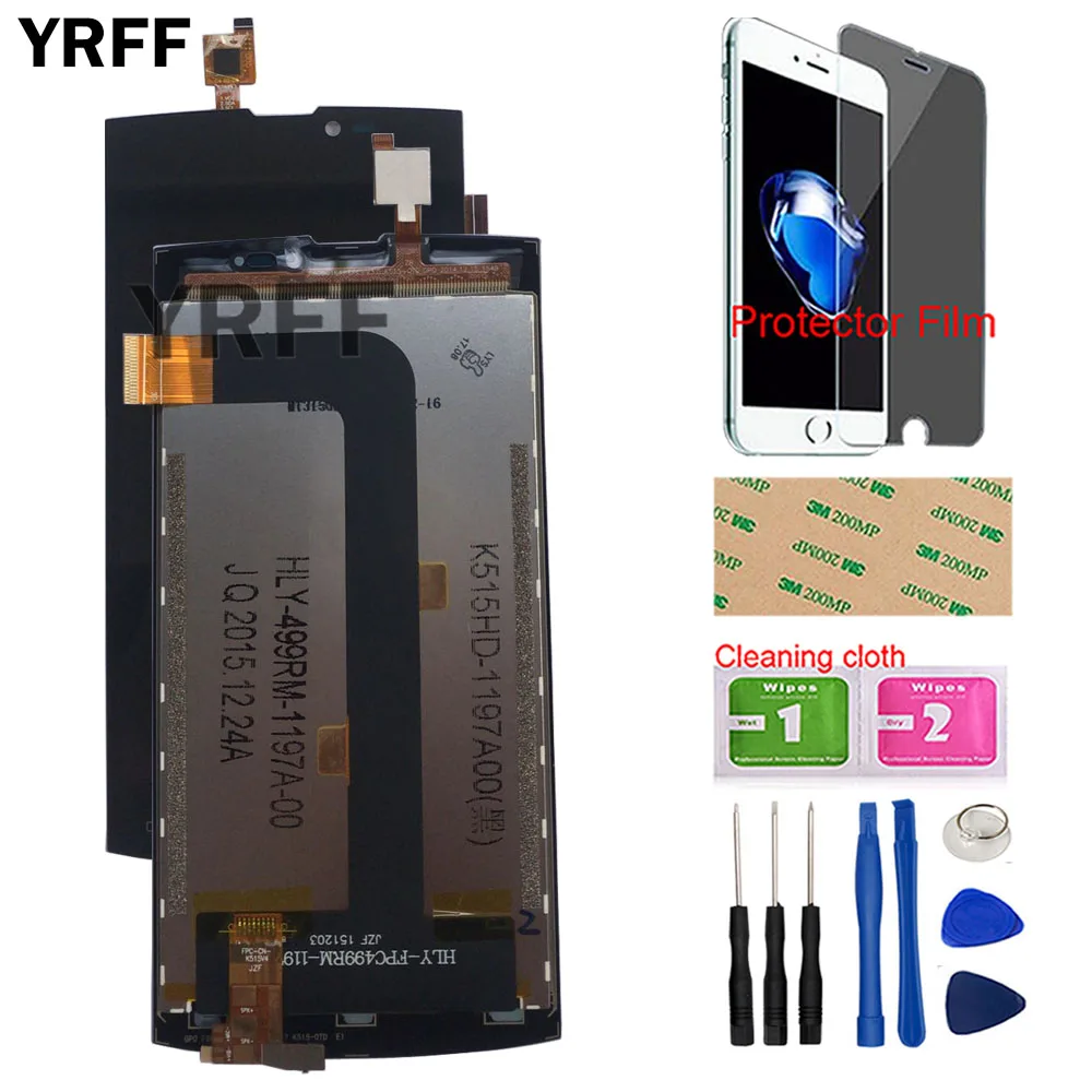 

5.0'' Mobile LCD Display For Bravis Power LCD Display Touch Screen Digitizer Panel Assembly Repair Parts Tools Protector Film