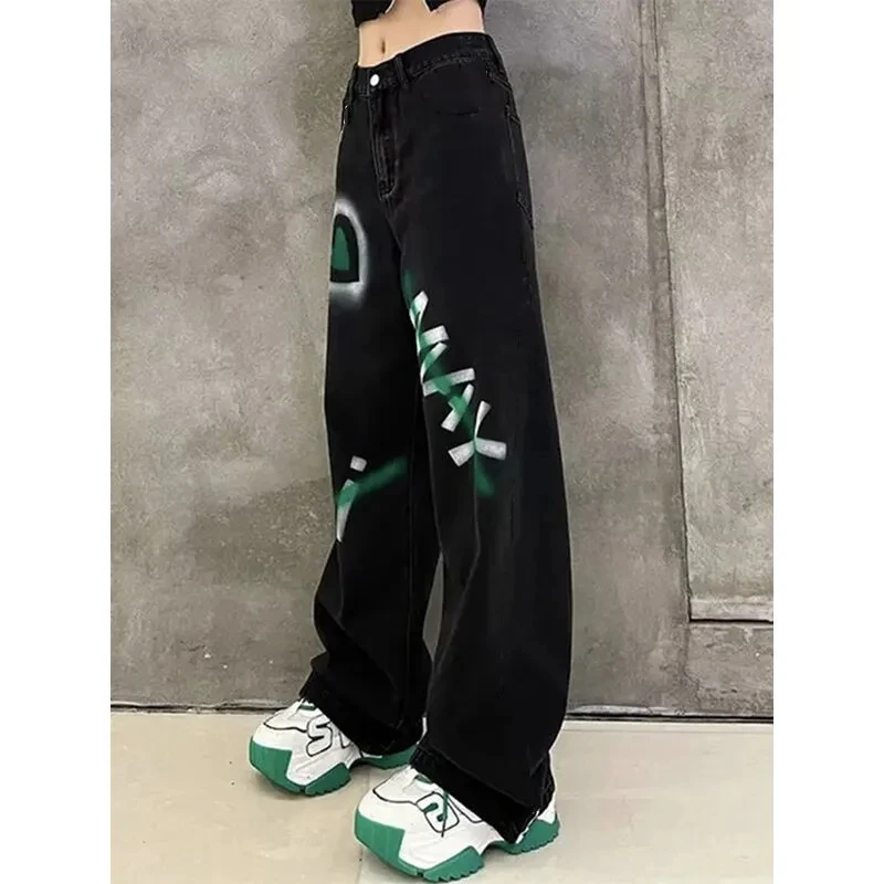 Hybskr High Street Paw Embroidery Men Jeans Streetwear Hip Hop Design Brand Loose Straight Male Denim Pants Male Casual Trouser