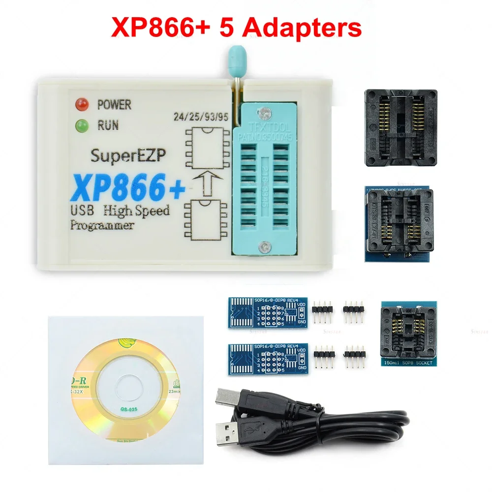 Оригинальный USB-программатор XP866 с поддержкой 24 25 93 95 EEPROM Flash BIOS Chip для WIN7 8 10 Faster Speed