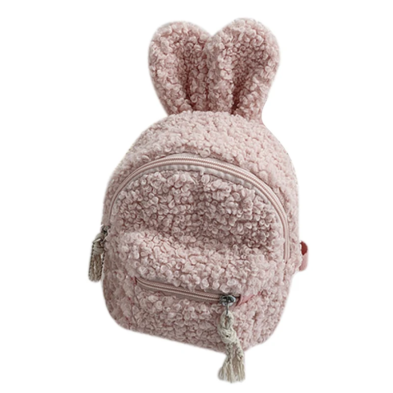 

Cute Toddler Children Girls Fleece Cartoon Backpack School Bag Shoulder Bag Rucksack