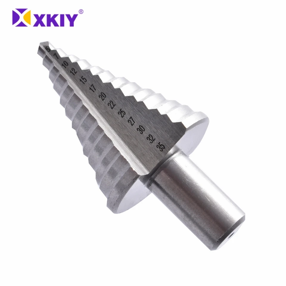 

5-35mm Step Drill Bit Straight Groove Round Shank Titanium Plated Hole Opener Electric Drill Drilling Step Drill pagoda drill