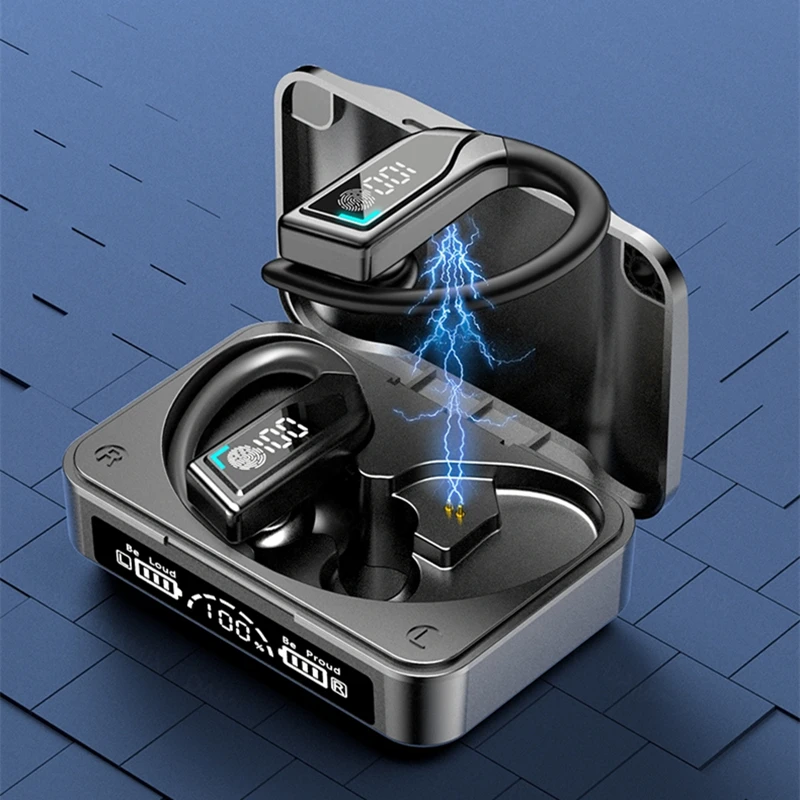 

Q8 TWS Wireless Earphones HiFI Stereo Touch Headphone 5.2 Bluetooth-compatible Sport Waterproof Ear Hook Headset With Microphone