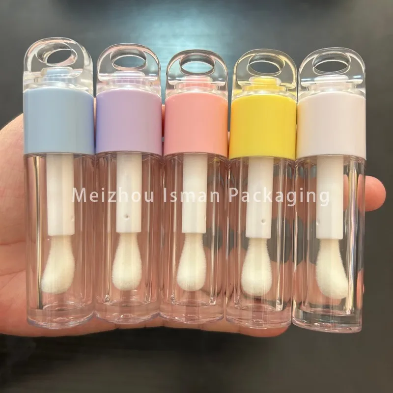50 шт. пустая прозрачная палочка ярких цветов Big Doe Foot детские тюбики для блеска губ