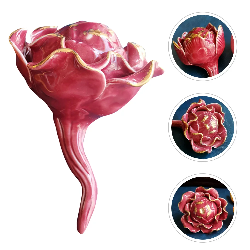 

Ceramic Flower Petal Ornament Women Dresser Craft Ceramic Flower Decoration