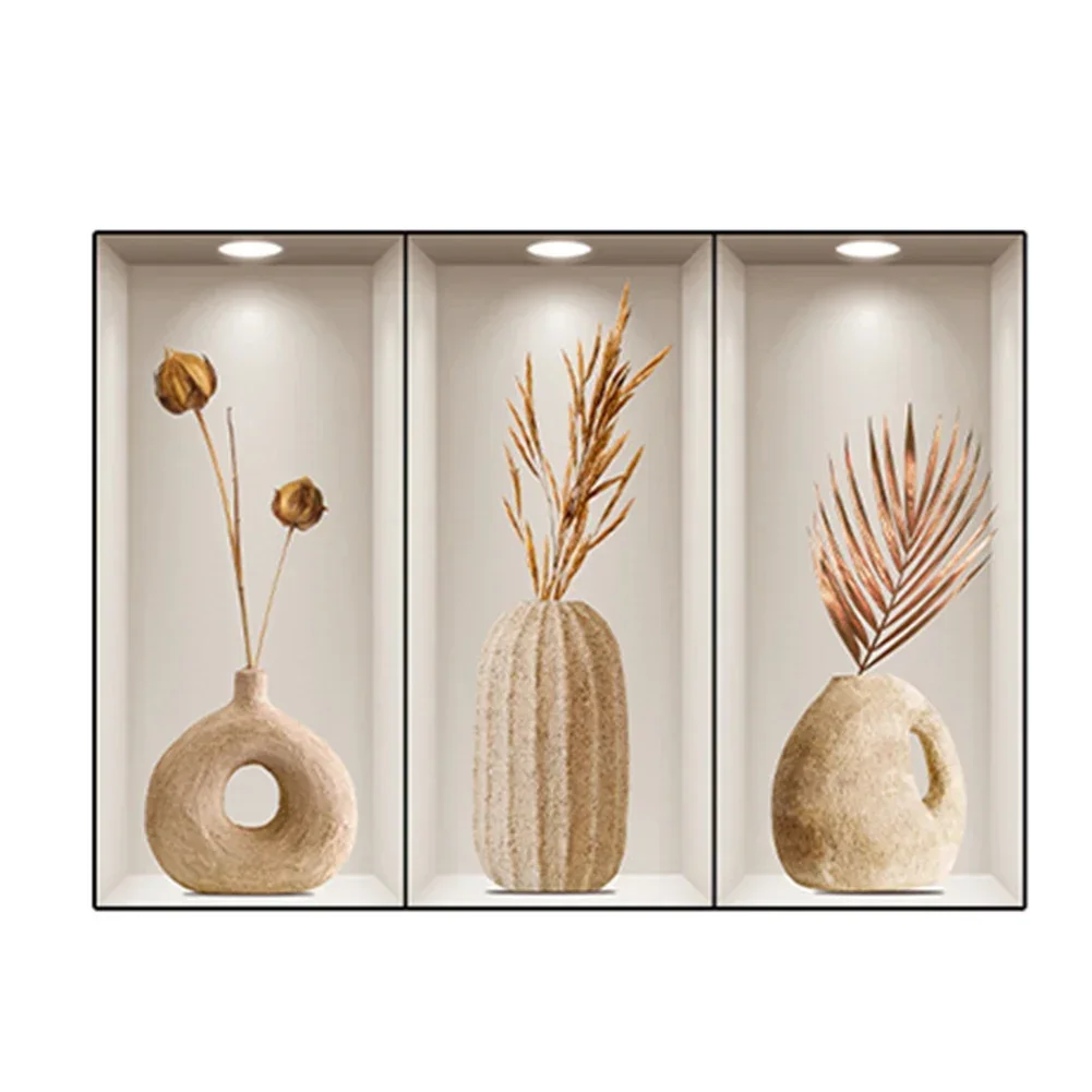 Домашний Триптих эффект D декоративная настенная наклейка небольшие отклонения