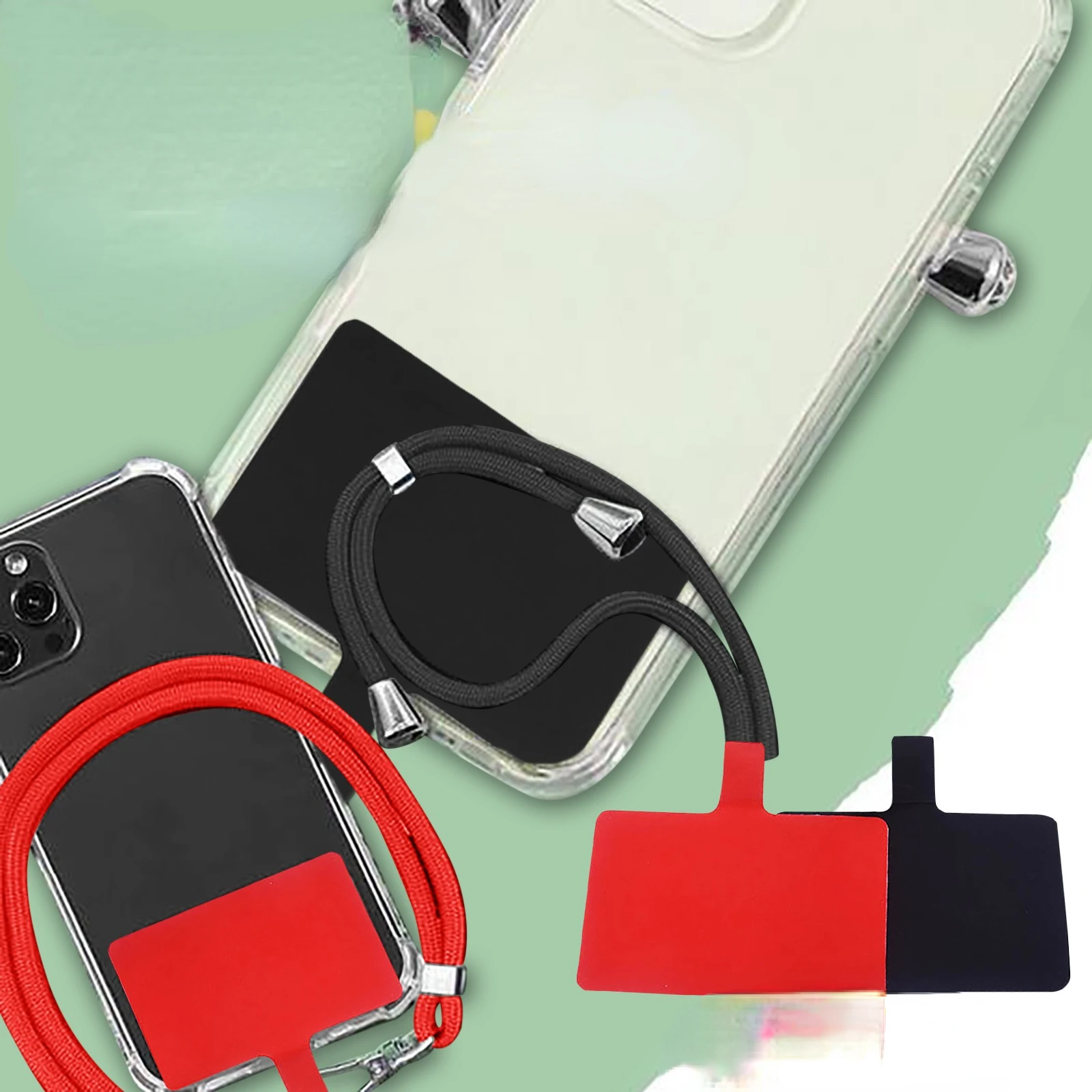 

Crossbody Nylon Patch Phone Lanyards Rope Mobile Phone Strap Lanyard Colorful Soft Rope For Cell Phone Hanging Cord