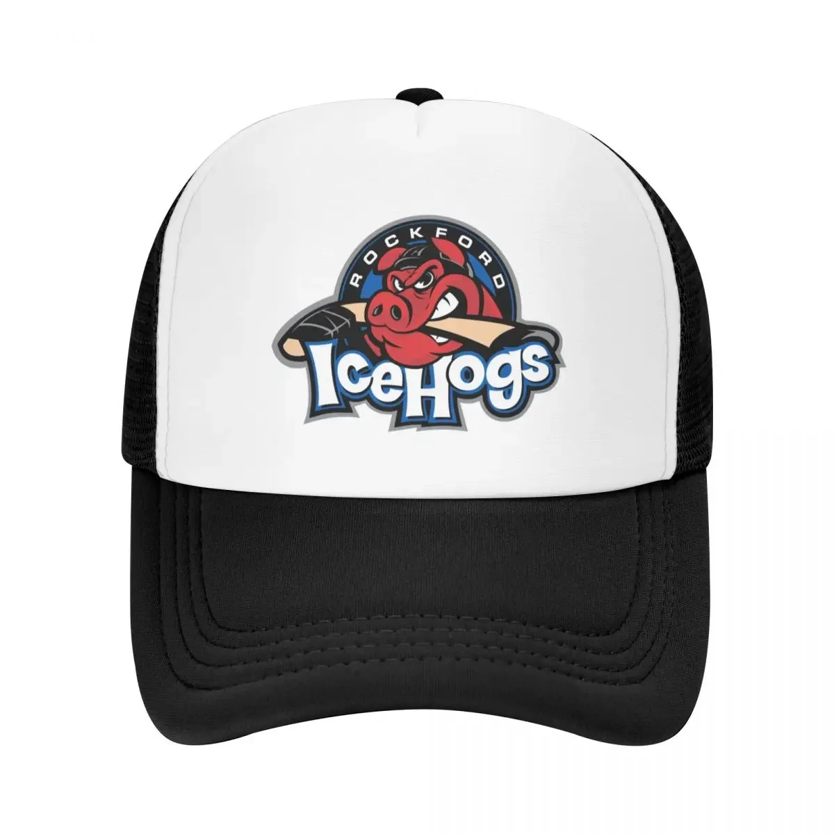 Фото Бейсбольная кепка с логотипом IceHogs, солнцезащитная кепка, шляпа люксового бренда Golf Rave для девочек и мужчин №1