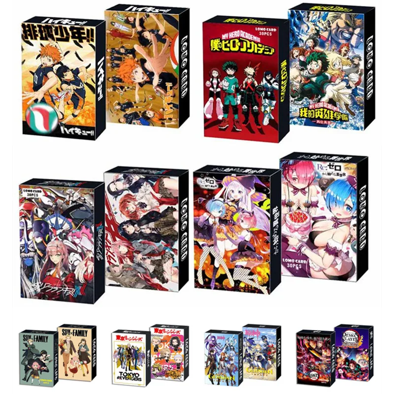 

30 шт./кор. Haikyuu! Моя геройская академия, любимый в Фране, Re аниме мультфильм ЛОМО карточка, аниме мини фото карточка, набор для поклонников, под...