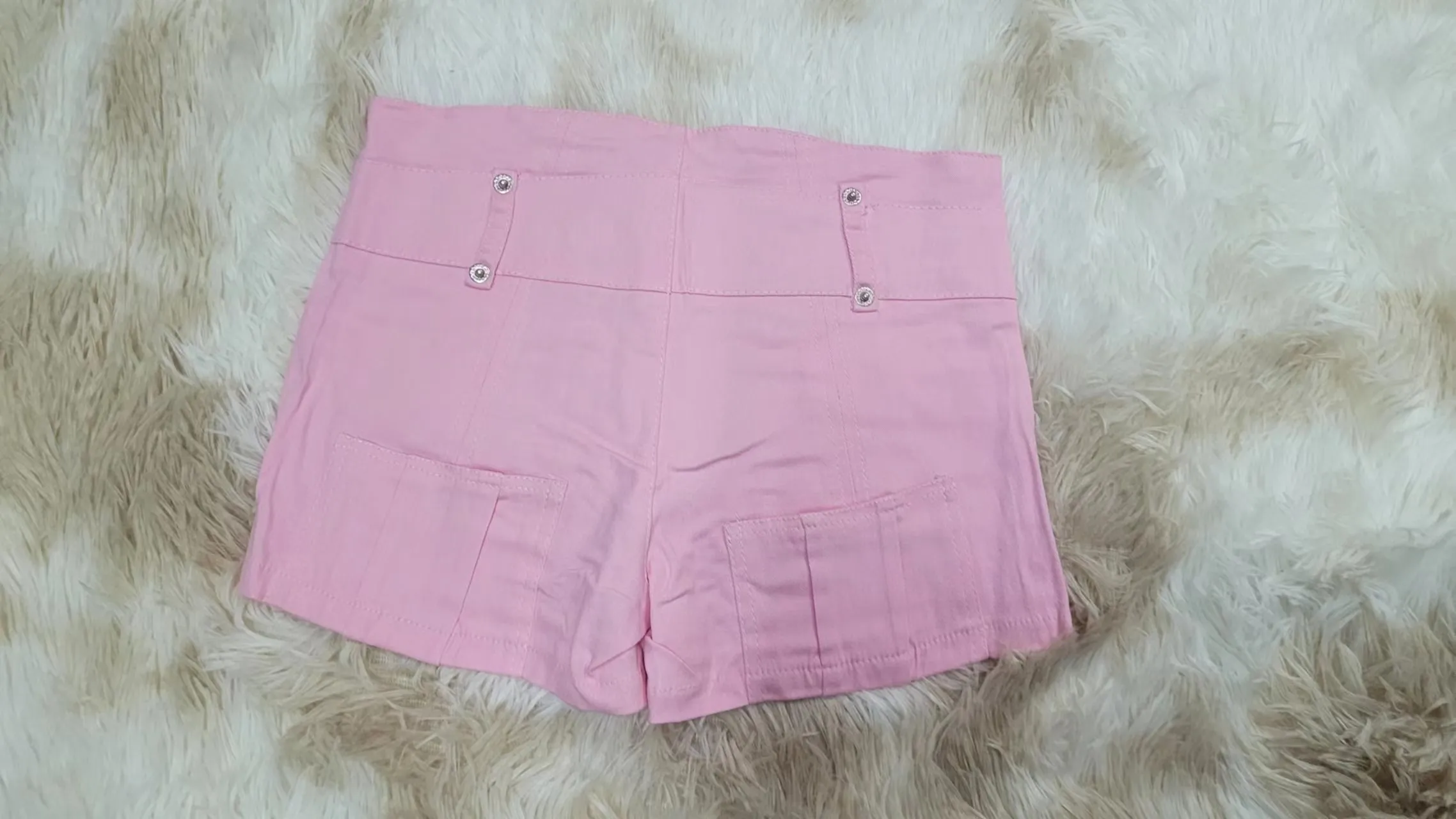 Летние новые детские пляжные шорты для девочек джинсовые розового цвета детей
