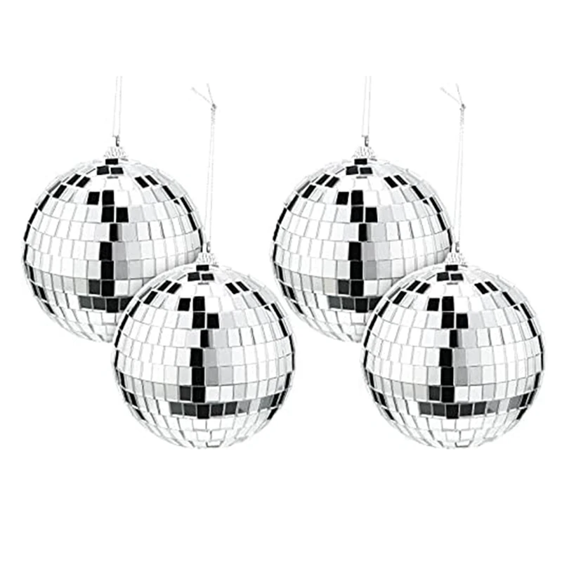 

Mirror Disco Ball Disco Light Mirror Ball Silver Hanging Disco For Party Stage Props Christmas Decorations Ornament
