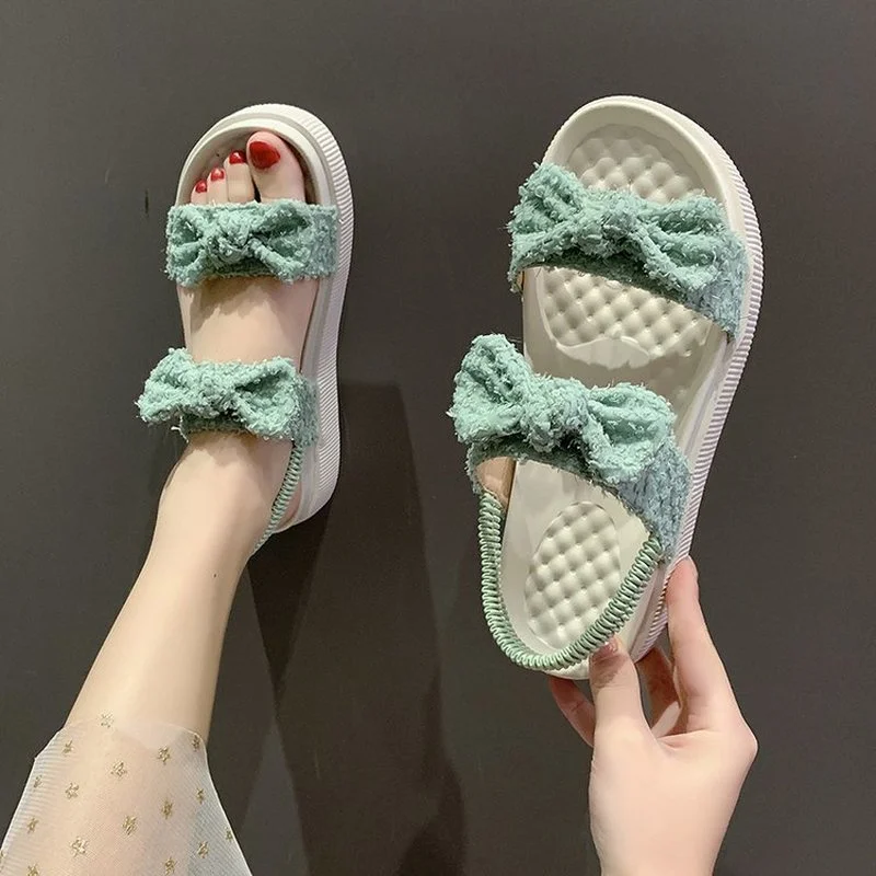 

Summer Fashion Casual Sandals for Schoolgirls Shallow Mouth Solid Color Flat Bottom Comfortable Ladies Unisex Female Sandals