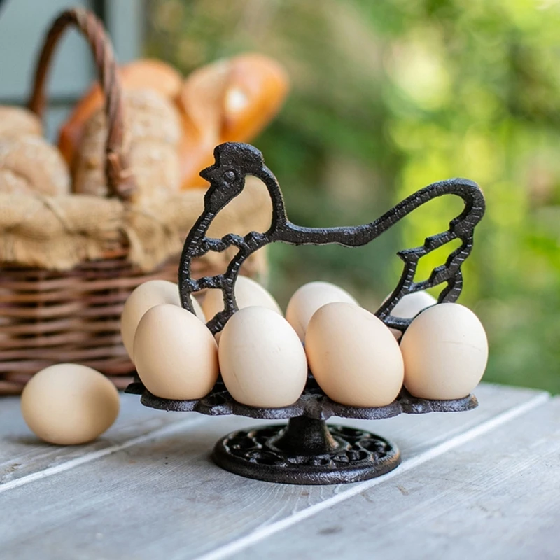 

Heavy-Duty Iron Egg Storage Rack for 12 Eggs Multipurpose Storage Rack M76D