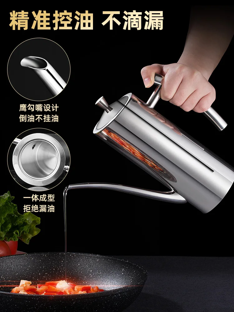 

Stainless Steel Oil Bottle European Storage High Capacity Long Spout Long Spout Olive Oil Aceitero Cocina Kitchen Tools 50