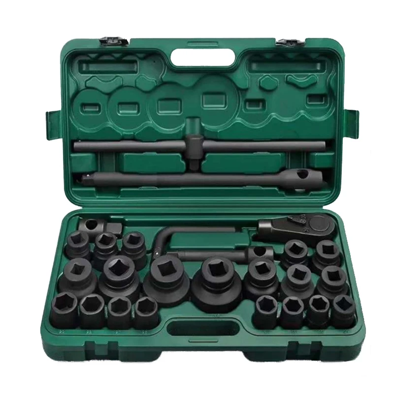 

YIZEH Auto Car Repair Tools 26pcs Socket set 3/4'' Drive Heavy Duty Socket Wrench Black Impact Socket Set