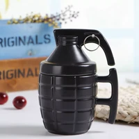new creative hand grenades mug coffee cup with lid novelty tumbler tea cup weapon shape ceramic funny mugs