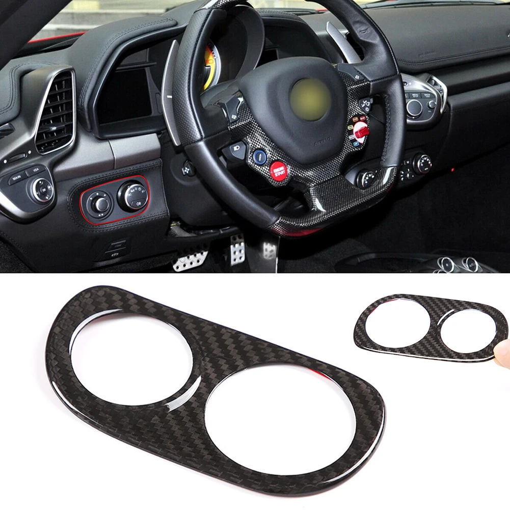 

Headlight Switch Trim Trim Cover Dry Carbon Fiber Easy Installation Heat Resistant No Drilling Required High Quality