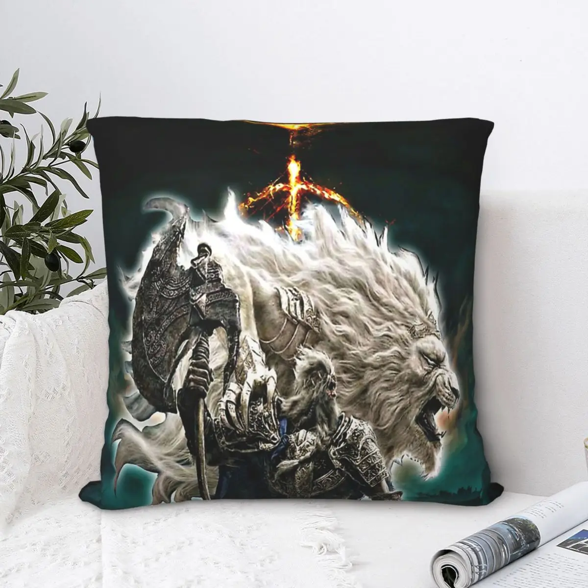 

Design With Wolf Throw Pillow Case Elden Ring Short Plus Cushion Covers Home Sofa Chair Decorative Backpack