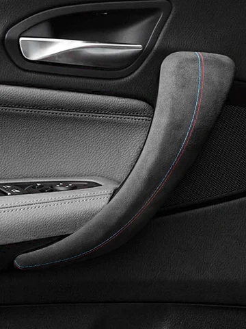 Обертка из алькантары для BMW F20 серии 1, внутренняя дверь автомобиля, ручка, полоса, подлокотник, панель, накладки, аксессуары для тюнинга