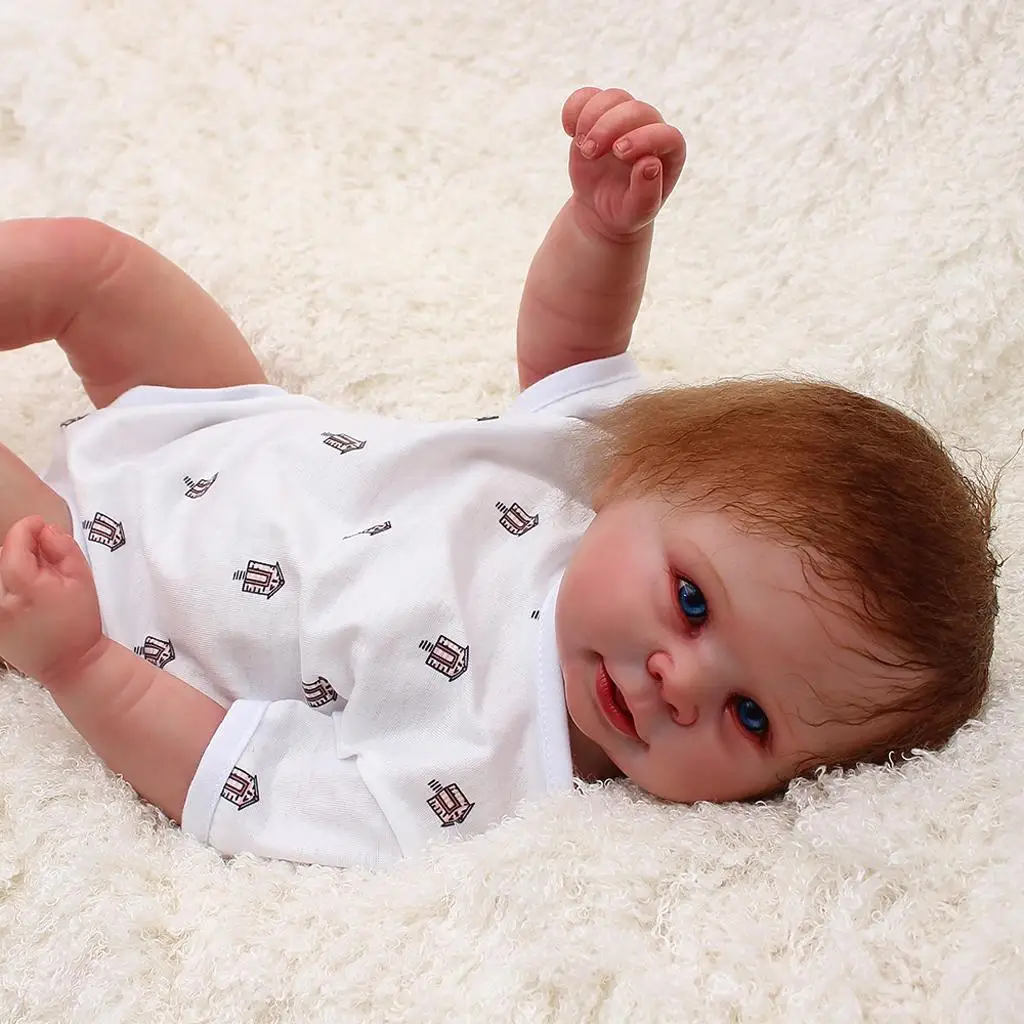 

Кукла новорожденная виниловая 20 дюймов, очень яркая кукла-реборн на день рождения, Рождество, Новый год, для купания детей