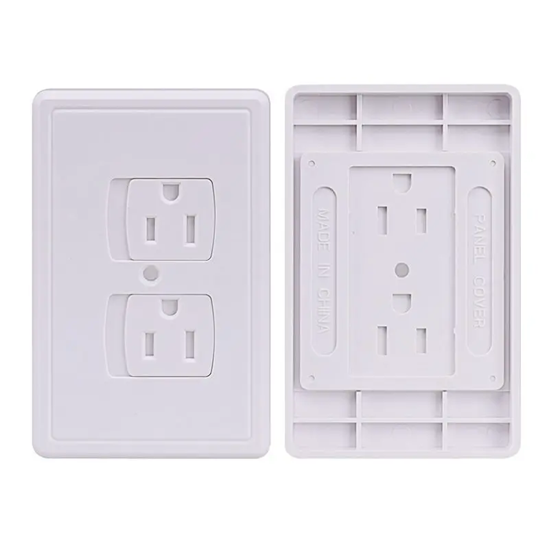 Фото Y42A-12-Pack Защитные самозакрывающиеся крышки для розеток, автоматические выдвижные заглушки для настенных розеток для защиты от детей №3