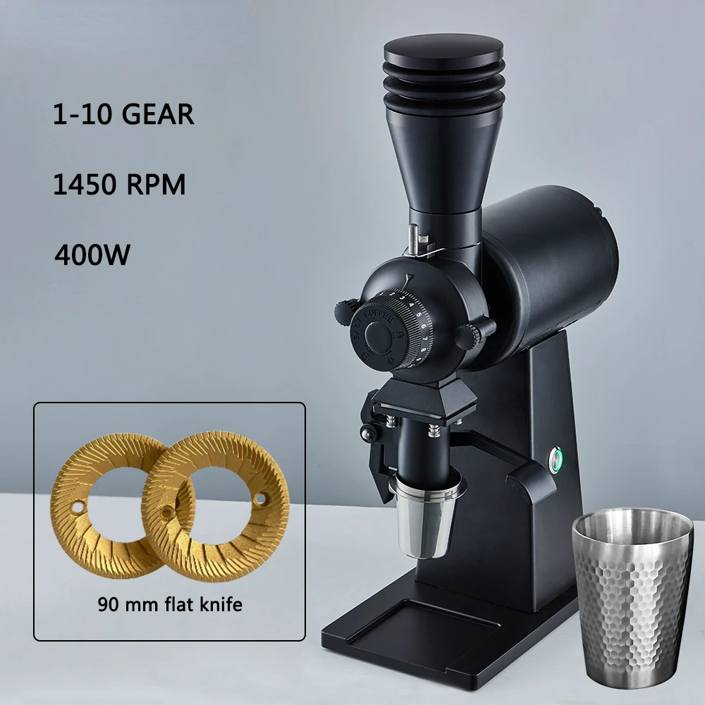 

Electric Grinder Italian Home Coffee Grinder Commercial Adjustable Thickness 90mm Titanium Burr