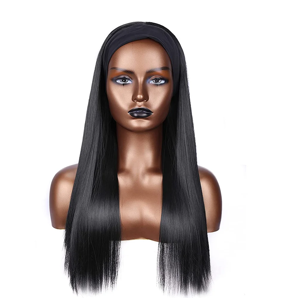 

Women's Headband Wig Long Straight Synthetic Natural Hair Honey Blonde Highlight Daily Party Drag Queen Good Quality Toupee