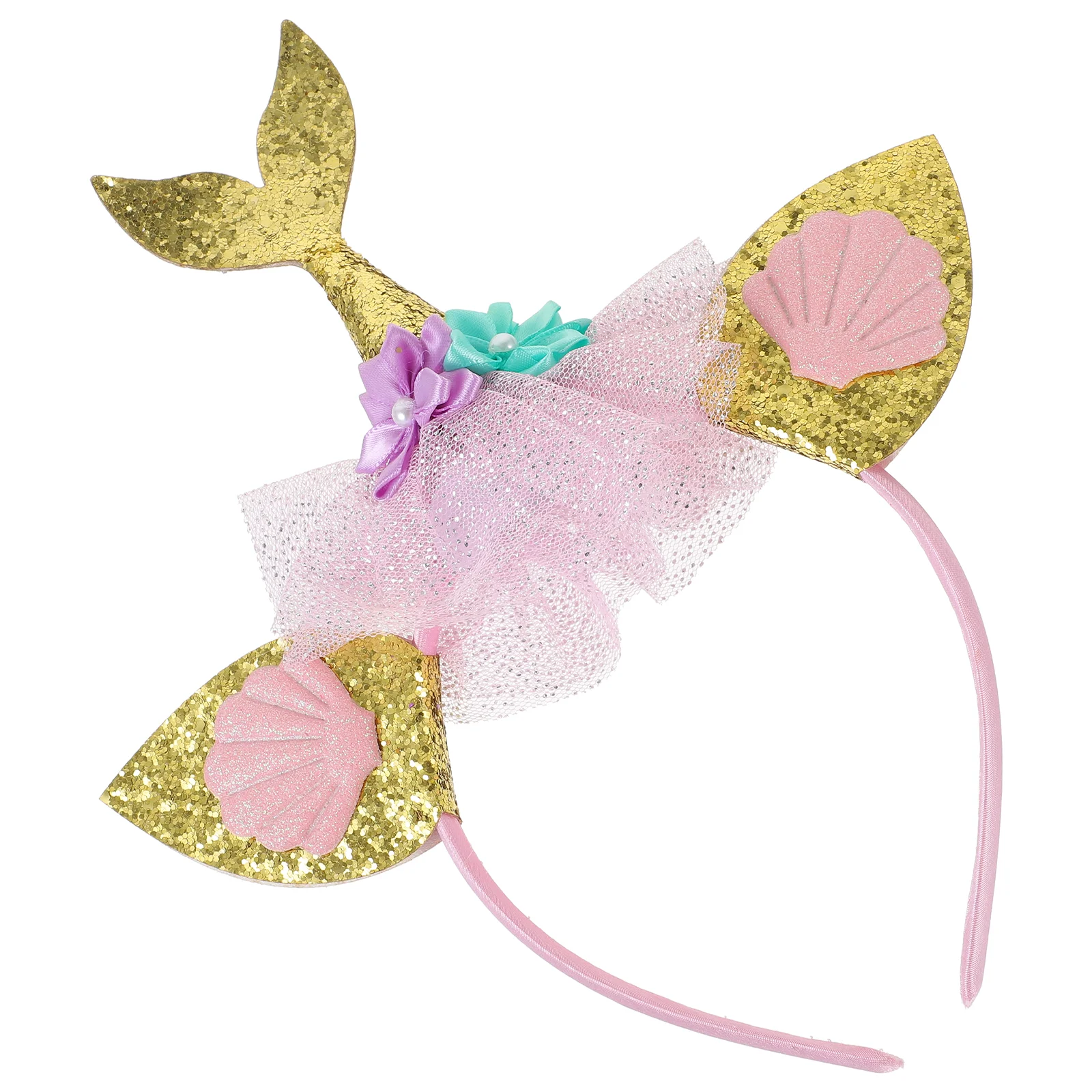 

Mermaid Headband Baby Hair Accessories Girl Tail Decorative Party Fabric Cute Little