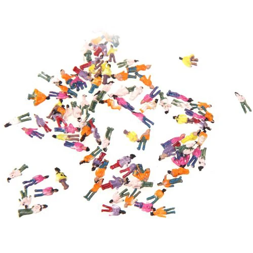 100 шт Z Масштаб 1:200 Смешанные Окрашенные модели люди Поезд парк уличные