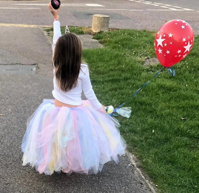 

Long Skirt Girls Tutu Skirts Kids Handmade Dance Tulle Pettiskirts Underskirts Children Birthday Christmas Party Costume Skirts