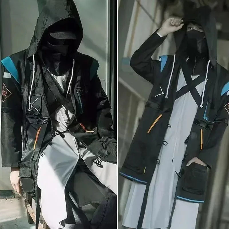 Игра Arknights Доктор Косплей Костюм Хэллоуин Родос Остров Одежда Куртка Брюки Маска