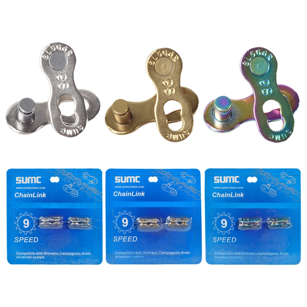 

2 Pair 9 Speed Bicycle Chain Links Master Bike Chain Connector Bike Chain Link MTB Bicycle Master Buckles