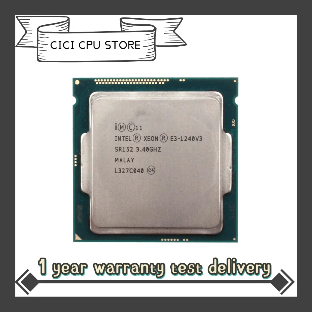 

Intel Xeon E3-1240 v3 E3 1240v3 E3 1240 v3 3.4 GHz Quad-Core Eight-Thread CPU Processor 8M 80W LGA 1150