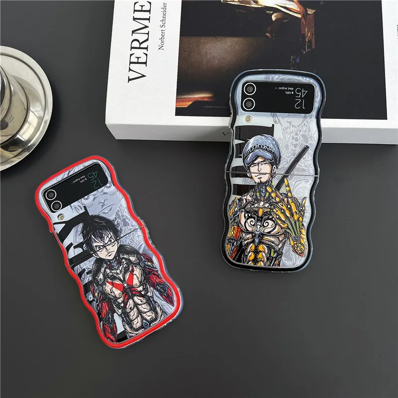 

Anime Robot Phone Case for Samsung Galaxy Z Flip 3 Z Flip 4 Hard PC Back Cover for ZFlip3 ZFlip4 Protective Case Shell