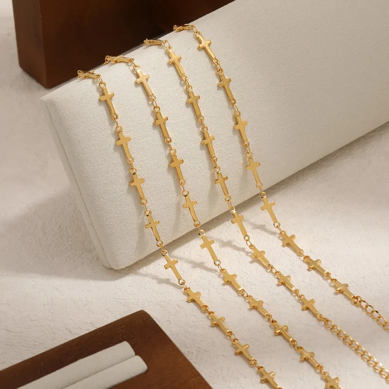 Ожерелье С Геометрическим Крестом Ручной Вышивки Стильный Вечерний Аксессуар