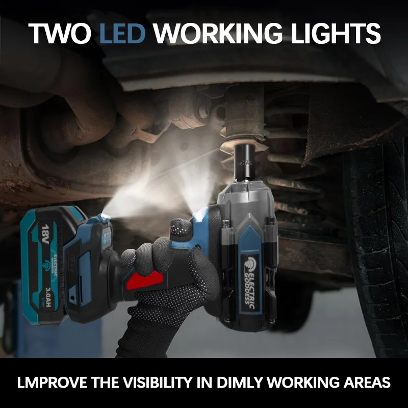 Электрический бесщеточный ударный гайковерт Goddess крутящий момент 600NM