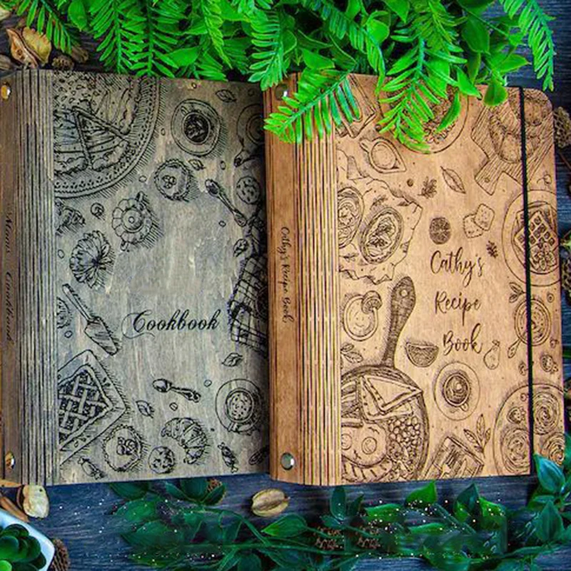

Wooden Diary Christmas Halloween Notebook Hand Carving Process for Holiday Gifts Useful Wooden Diary Holiday Gifts BM88