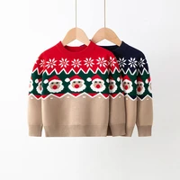 boys girls sweater autumn winter christmas santa claus children bottoming knitted kids pullover clothes jumper baby sweaters