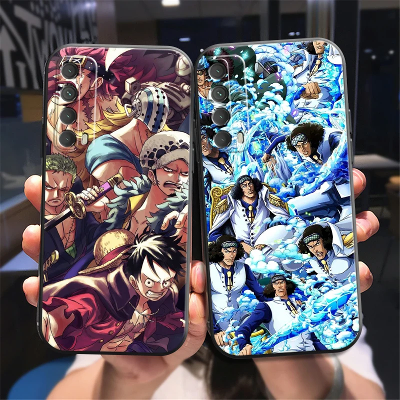 

Japan Anime One Piece Phone Case For Huawei Honor 7A 7X 8 8X 8C 9 V9 9A 9X 9 Lite 9X Lite Carcasa Black Funda Soft