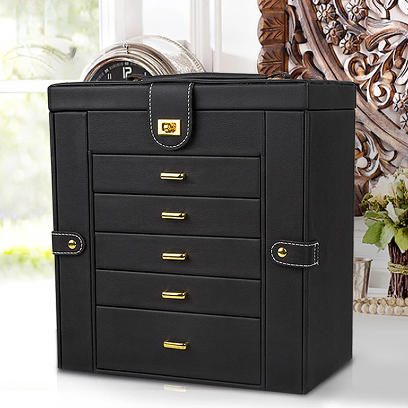 

Cosmetics Divider Makeup Boxs Storage Drawer Luxury Jewelry Boxes Perfume Lipstick Bedroom Rangements Boxen Household Furniture