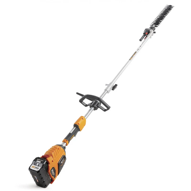 Long Reach Hedge Trimmer with Battery Telescopic Extension Shears Pole
