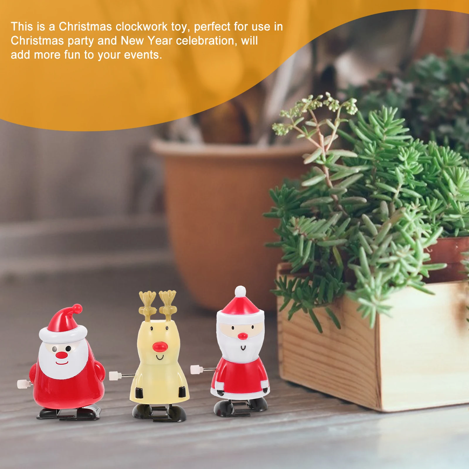 Рождественские заводные игрушки прогулочный Санта-Клаус Лось Пингвин Снеговик