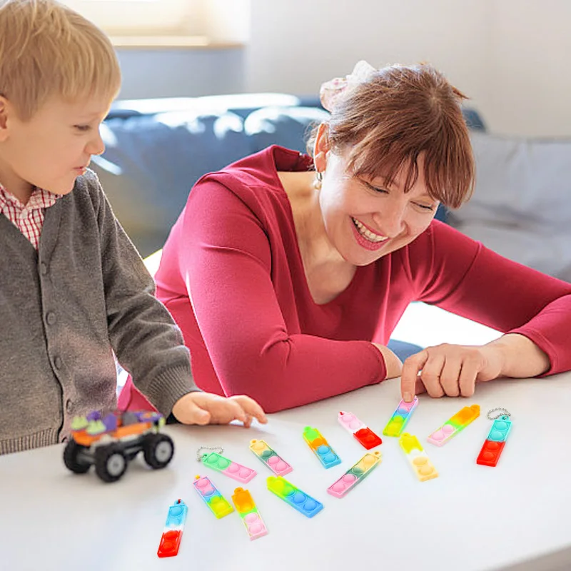 10 шт. игрушки-непоседы поп-брелок в форме динозавра сенсорные игрушки для снятия