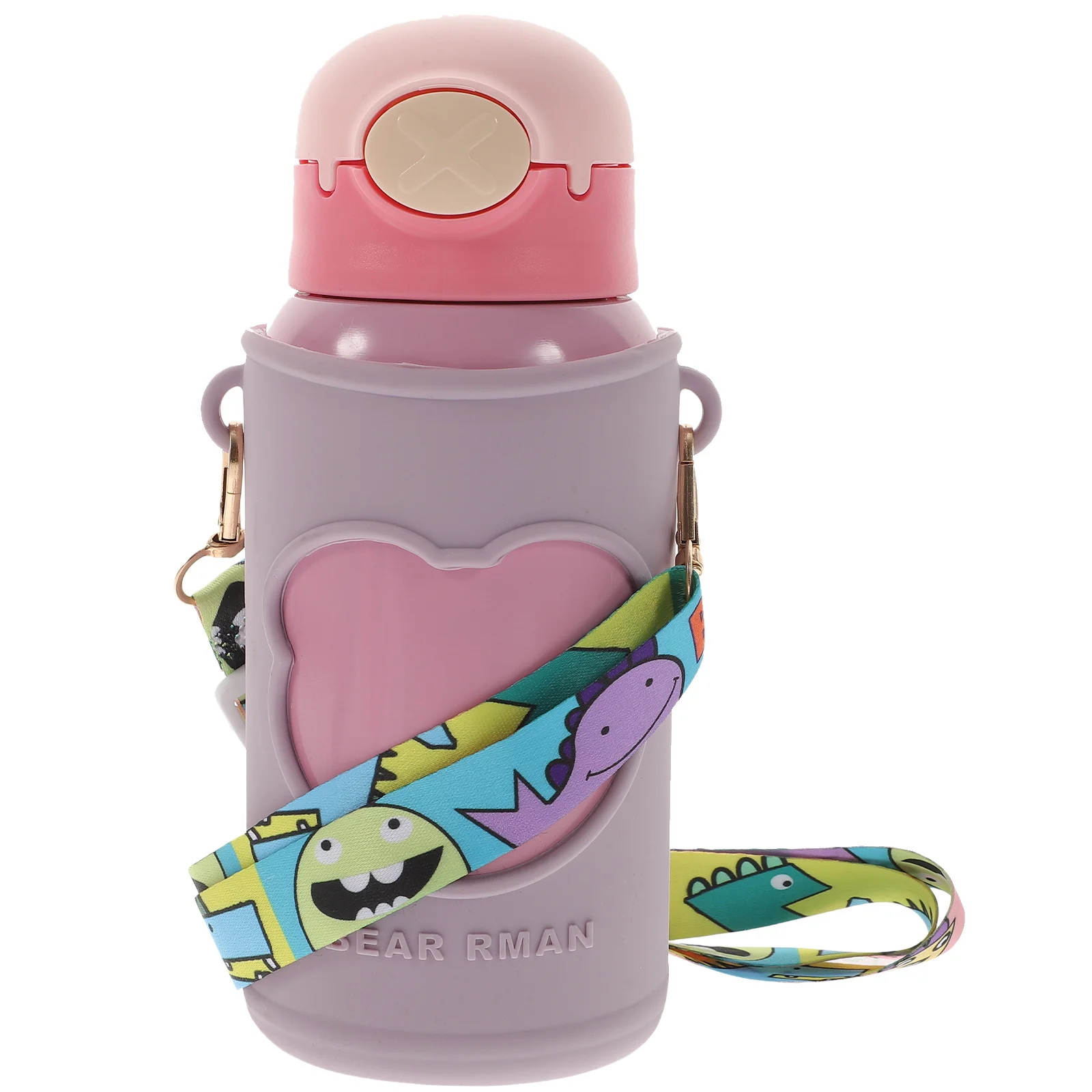 

Water Bottle Container Kids Tumbler Carrier Insulated Spill Cup Insulation Drinks Lidded Canister Proof Pocket Cartoon Toddlers