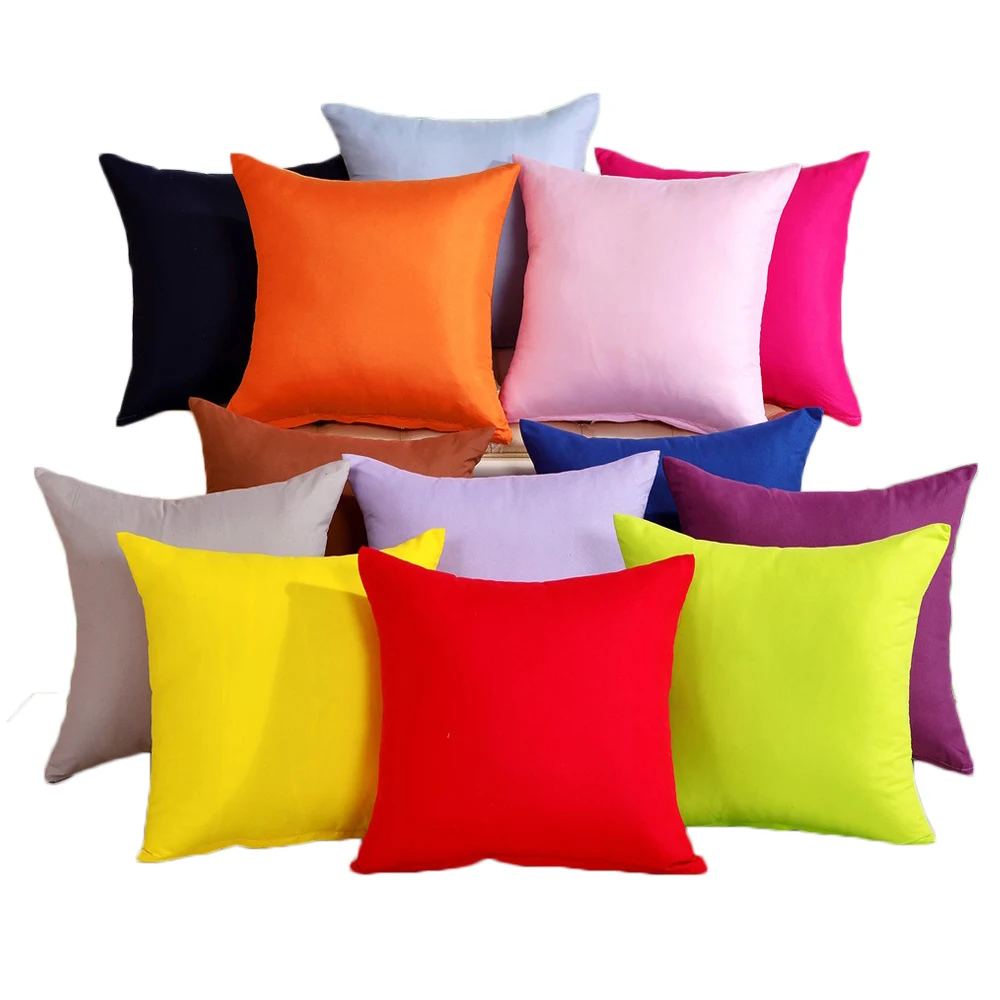 

Hot Candy Color Cushion Cover Solid Color Throw Pillow Case Candy Colour Decorative Pillowcases funda de almohada kussensloop