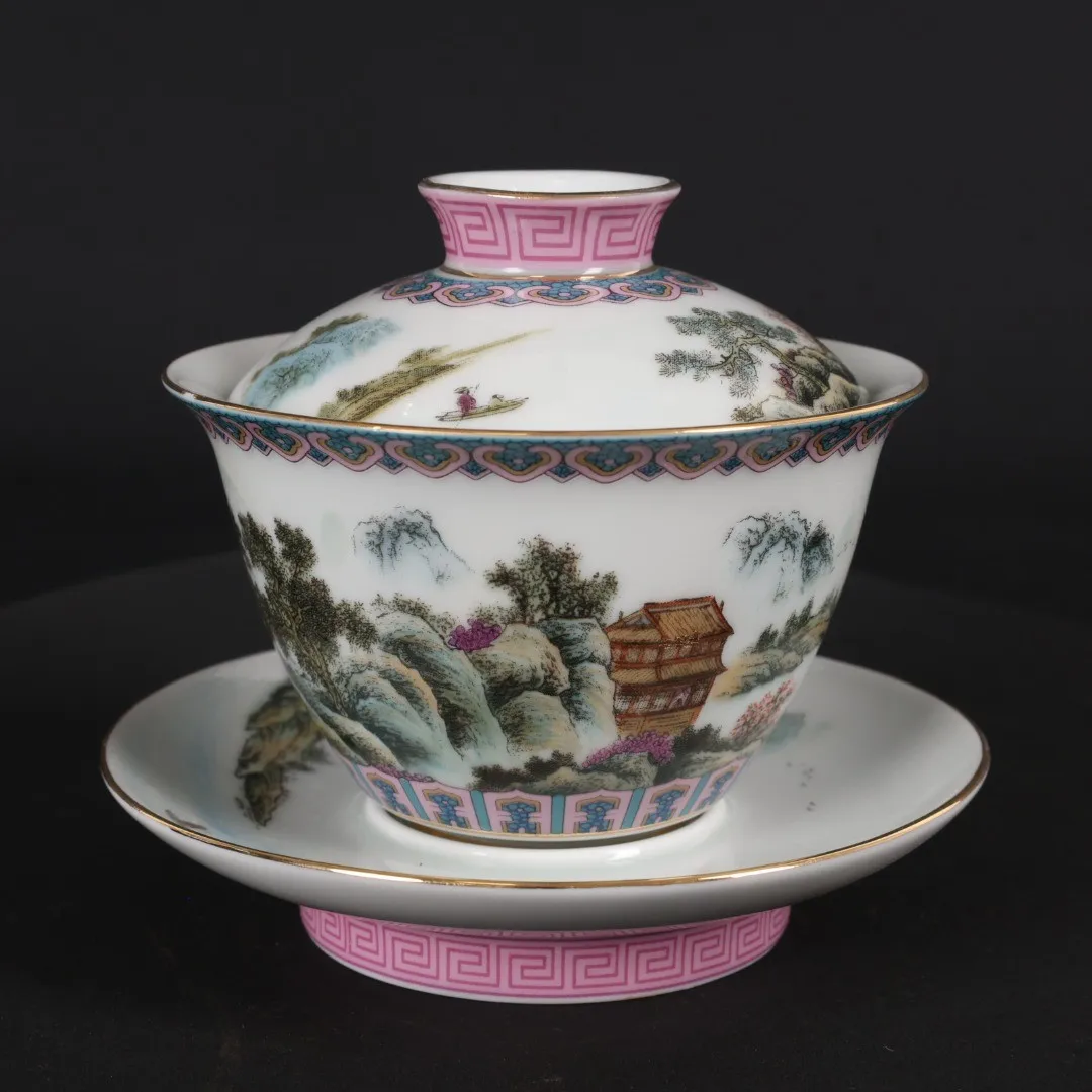 Семейная чаша с крышкой керамическая чашка Gongfu teif Jingdezhen Ceramics Gaiwan для чайной