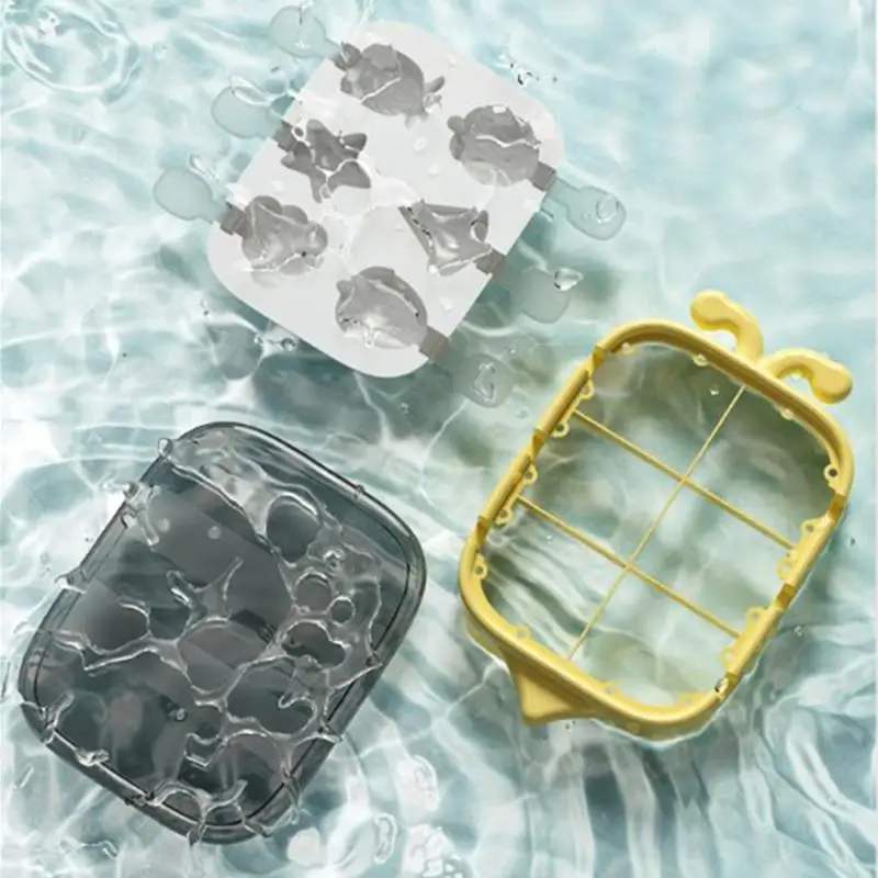 

Cartoon Animal Ice Cream Silicone Lid, Rabbit Bear Ice Cubes Ice Cubic Tray Mold, Cheese Gift Home DIY Kitchen Accessories