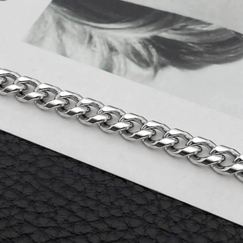 Ожерелья из кубинской цепи мужские ожерелья нержавеющей стали длинное ожерелье