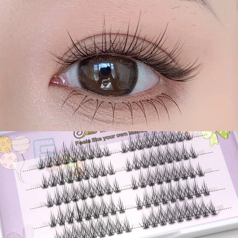 

90 Bundles Segmented Professional Makeup Individual Lashes Cluster Spikes Lash Wispy Premade Russian Natural False Eyelashes