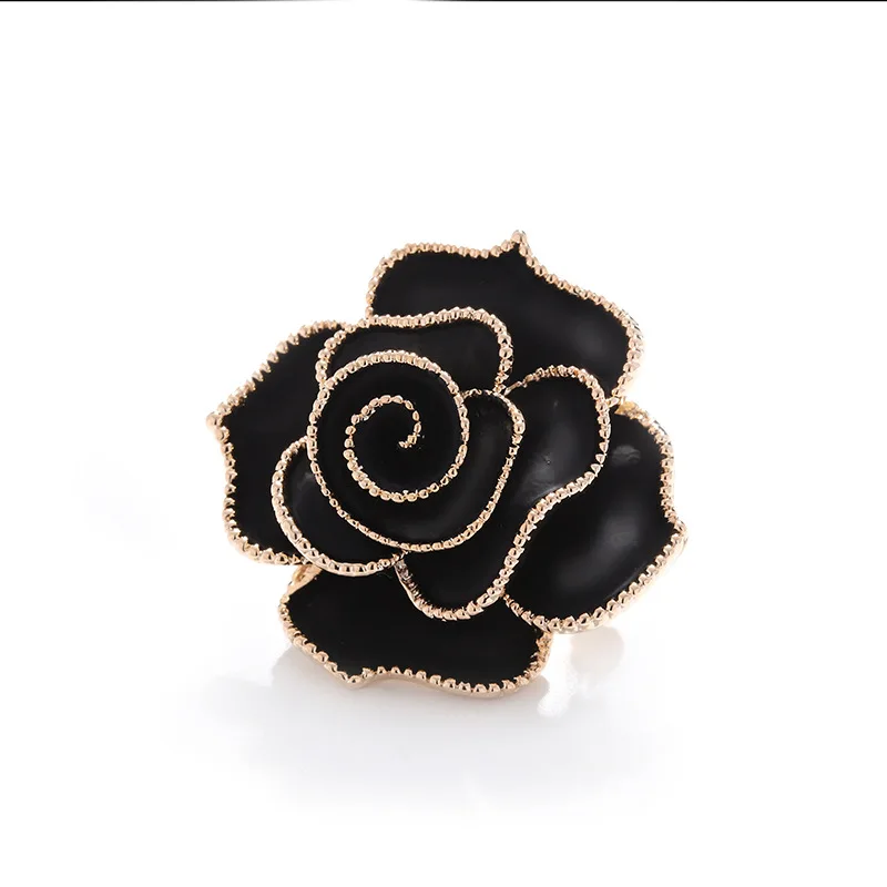 

Rose Golden Camellia Brooches For Women Flowers Elegant Petal Pin Brooch High Quality Wedding Party Brooch Gift Accessories 2023
